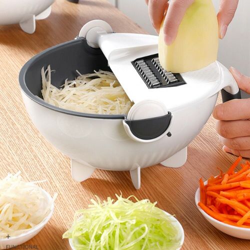 9 In 1 Multifunction Magic Rotate Vegetable and Fruit Cutter / Grater with Washing Basket freeshipping - Dealz4all Store