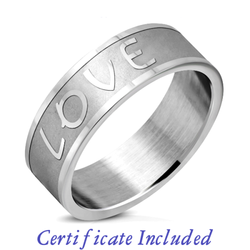 CERTIFIED Men's Titanium Love Wedding Ring. Size 13.5 | Z+2 freeshipping - Dealz4all Store