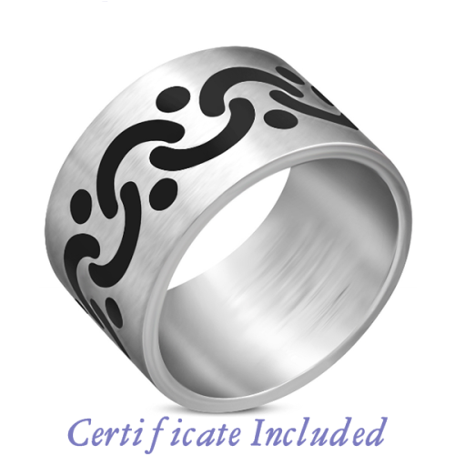 CERTIFIED Titanium Massive 15mm Wide Statement Ring. Size 8 | P 1/2 freeshipping - Dealz4all Store