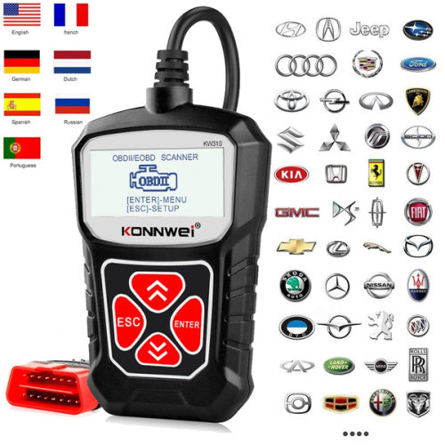 Auto Diagnostic Scanner Universal OBD Car Diagnostic Tool KW 310 OBD2