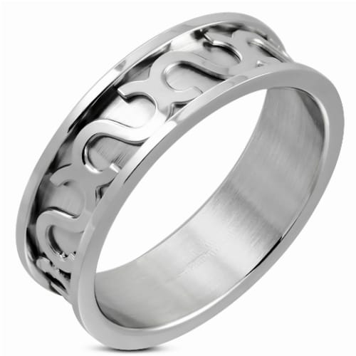 Men's Titanium Inlay Wedding Ring Size 8 / 12