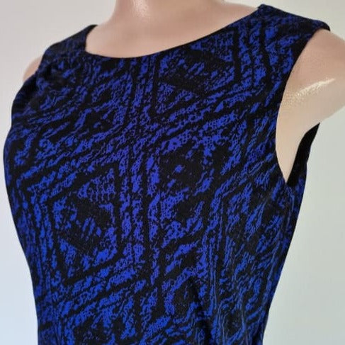 Blue and Black Side Knot Dress (X Small)