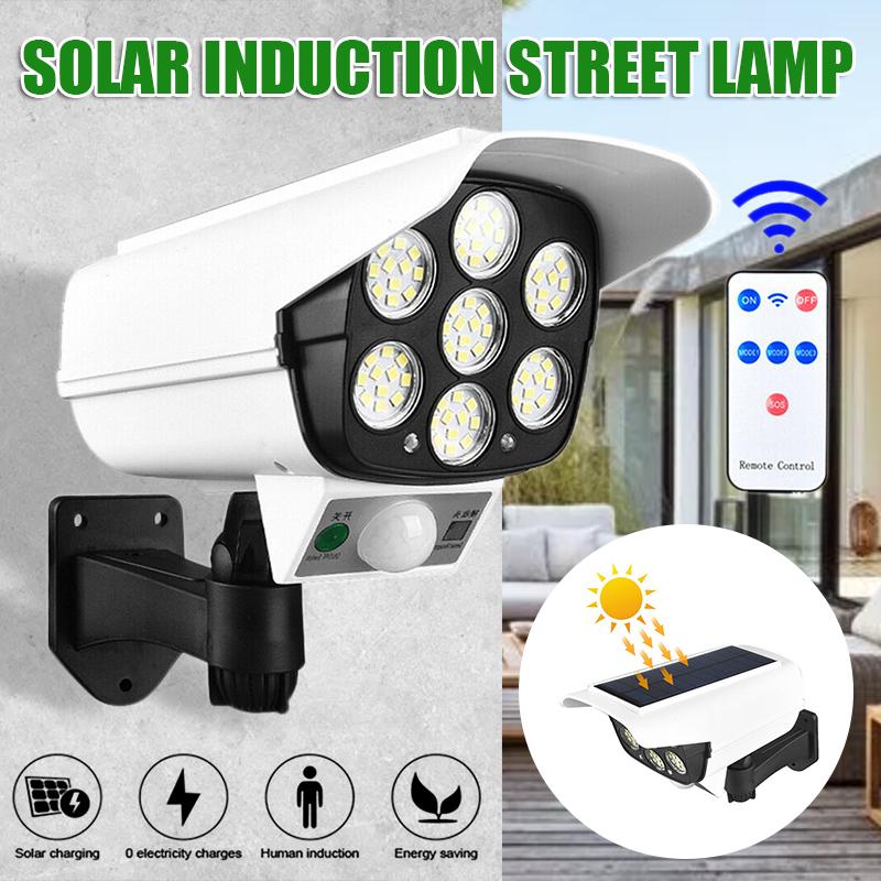 77 LED Solar Light with Remote Control and Dummy Camera