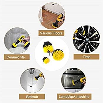 3 Piece Cleaning Brushes Kit for Electric Drill - All Purpose Power Scrubber