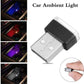 USB LED Car Neon Atmosphere Light - Red