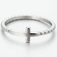 Genuine 925 Sterling Silver Ring with Jesus Cross - Size 7
