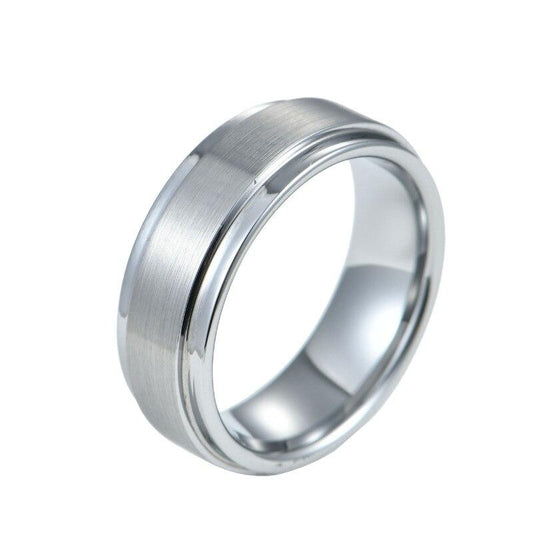 Fidget Jewelry - Stainless Steel Unisex Spinner Ring Size 7.5