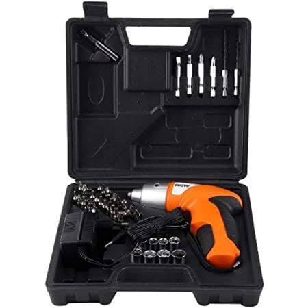 45Pcs 4.8V Rechargeable Electric Cordless Screwdriver Drill Set