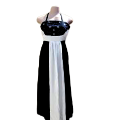 Avirate Black and White Evening Maxi Dress Size 6/XS freeshipping - Dealz4all Store